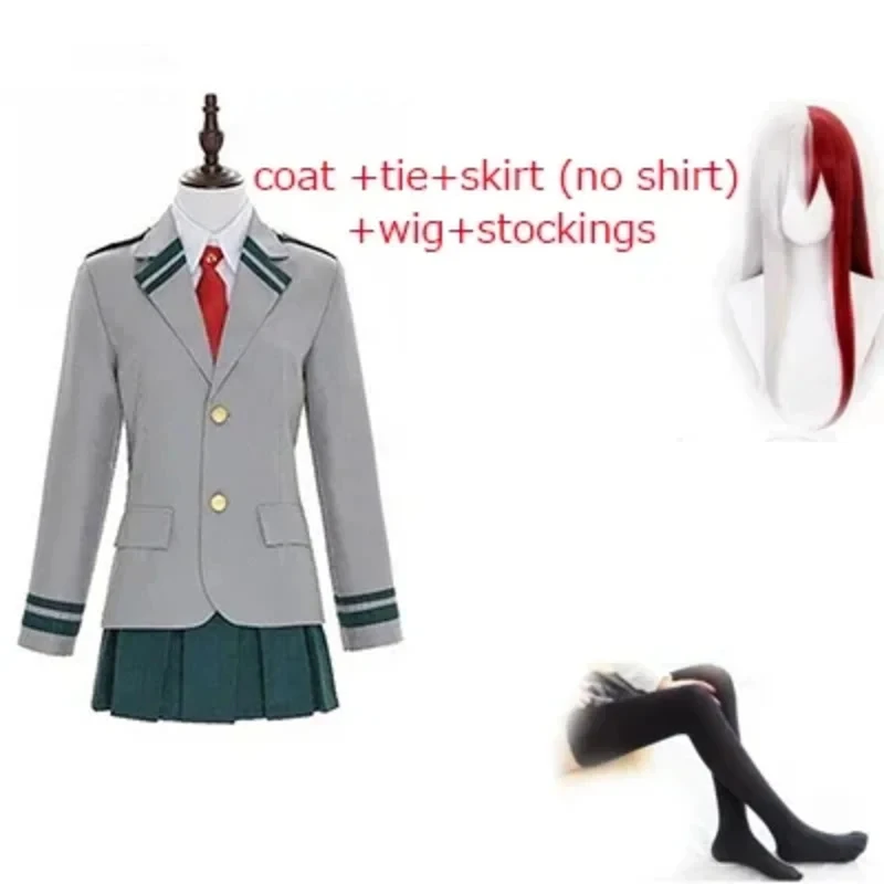 ABC123Boku no OCHACO URARAKA Asui Tsuyu Cosplay Costume My Hero Academia School Uniform # 1 # W.b;6'j,k.9;a - view 6