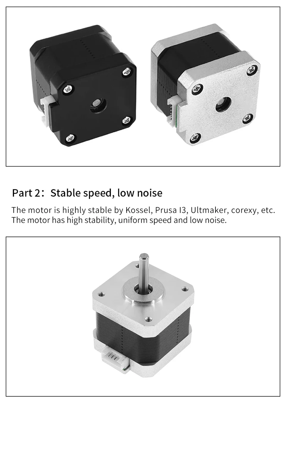 Nema17 Schrittmotor 17HS4023 17HS4401S 4Motor 2BGYH 4-Leiter 1,0A 13N.cm für CNC-Lasergravurmaschine 3D-Druckerteile – Detail 5