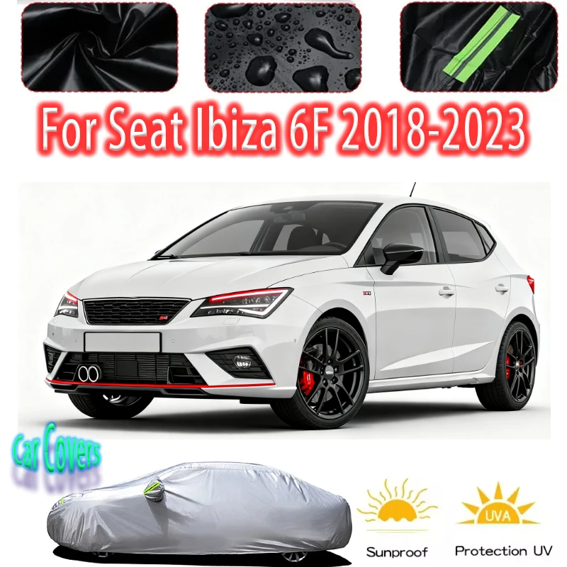 

For Seat Ibiza 6F 2018-2023 Outdoor Protection Full Car Covers Snow Cover Sunshade Waterproof Dustproof Exterior Car accessories