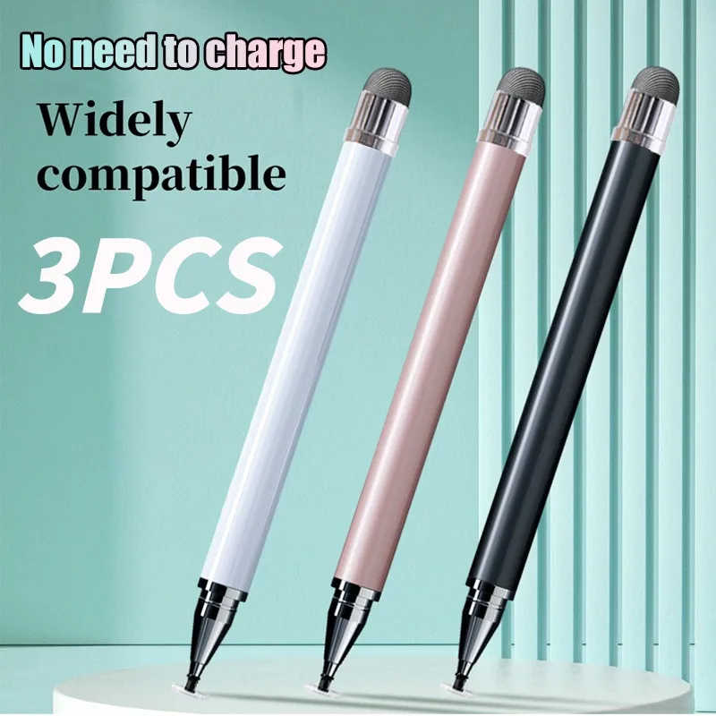 3/1PCS 2 in 1 Stylus Pen for Ipad IPhone Samsung Android Mobile Phone Pencil Touch Screen Tablet Drawing Tablet PC Accessories