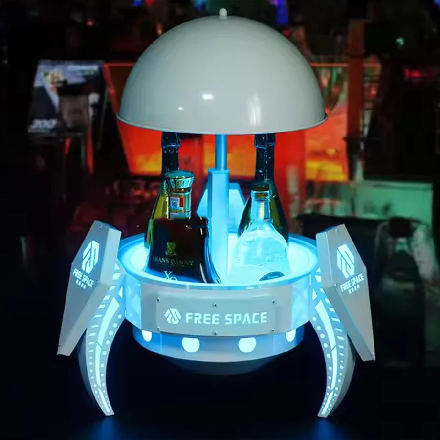LED Champagnefles Glorifier LED Ijsemmer Ruimte Capsule Chariot Wijnkoeler Fles Display VIP Fles Service Presenter