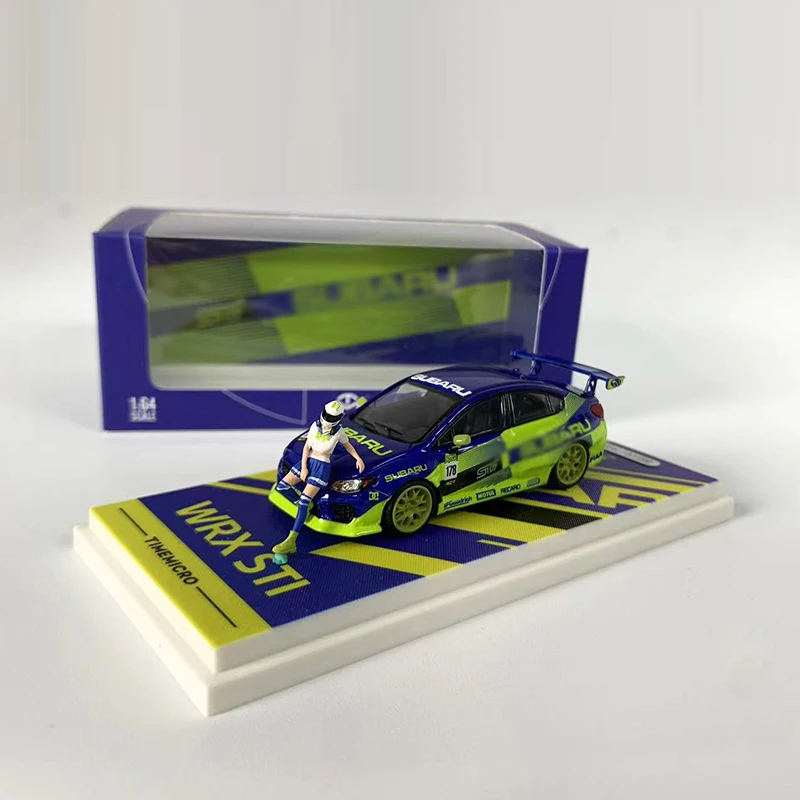 

Time Micro 1:64 Model Car WRX-STI Alloy Die-Cast Vehicle Collection -Blue