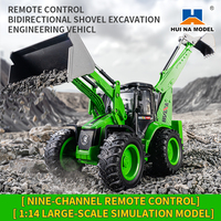 1/14 HUINA 1579 Remote Control Backhoe Excavator 2.4G 9CH Finished RC Loader Digger Model Toys for Boys Gifts TH23383