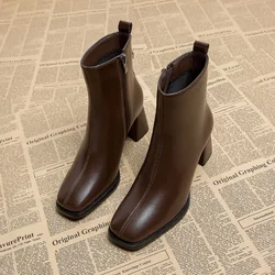 New In Ankle Boots for Women Heeled Very High Heels Woman Short Shoes Autumn Sale On Offer Chic and Elegant Quality Boot Booties