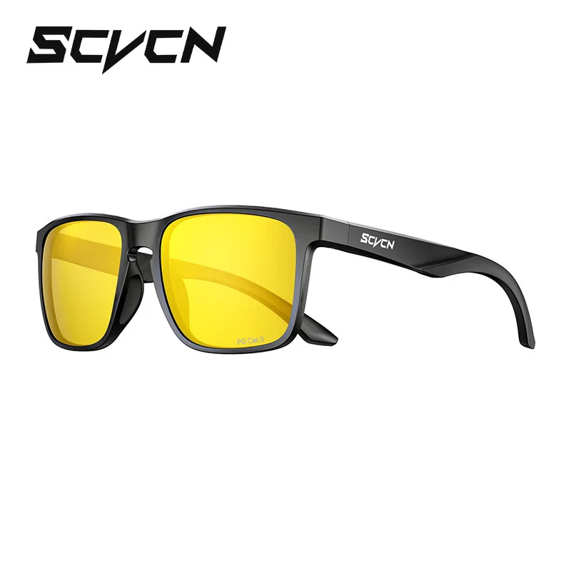 Scvcn Polarisierte Angelbrille UV400 schützt die Augen vor Sonnenlicht, blendfreie Gläser, professionelle Sonnenbrille für den Außenbereich