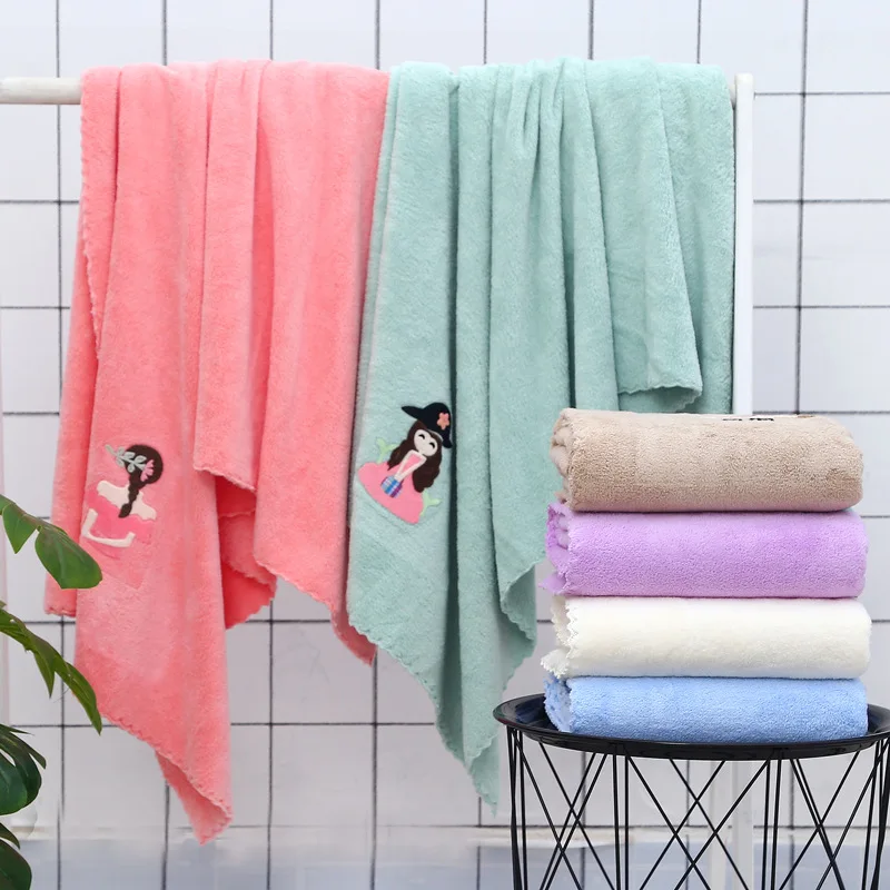 

2pcs/set 100% cotton face towel absorbent pure hand wash hair shower microfiber towel bathroom family hotel