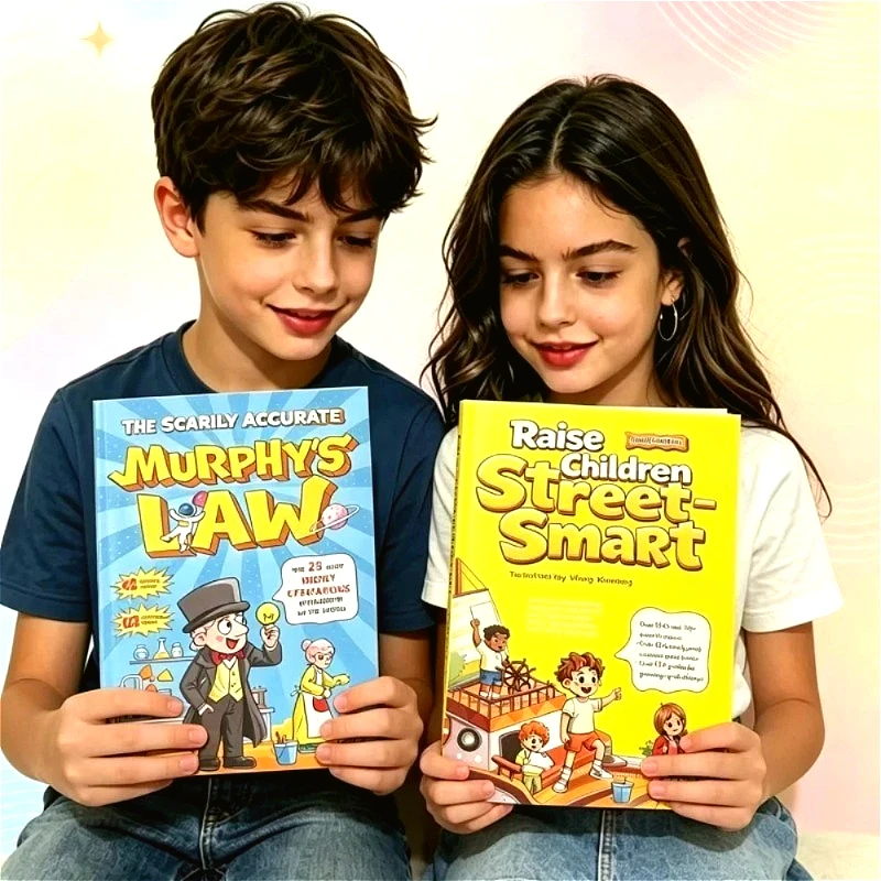 Murphy's Law+how To Raise Children: Children's English Cartoons, Growth and Wisdom Education Books, Reading Packages,