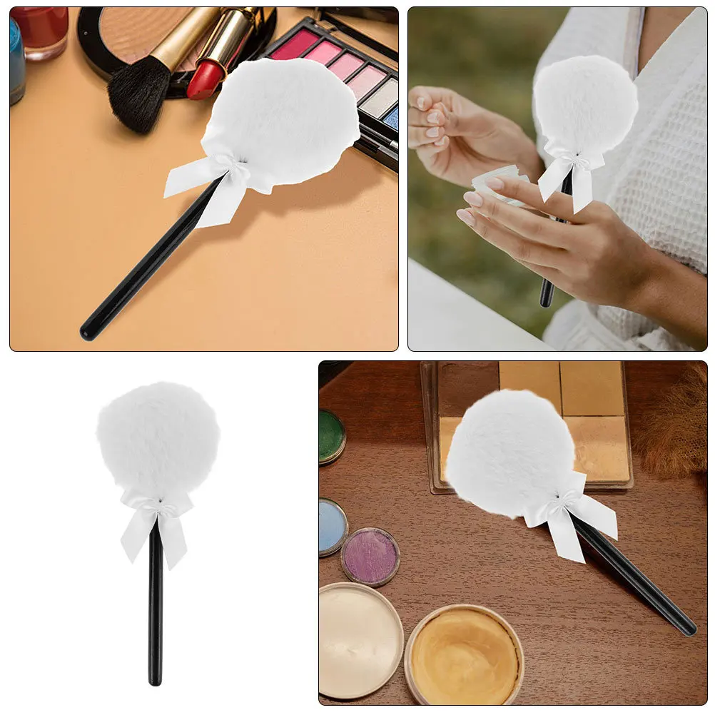 3 ชิ้น แป้งพัฟแต่งหน้า แผ่นรองแต่งหน้า ขนยาวนุ่ม โบว์ผูกผม สำหรับทาหน้า ทาตัว แป้งฝุ่น แป้งอัดแข็ง คุชชั่น