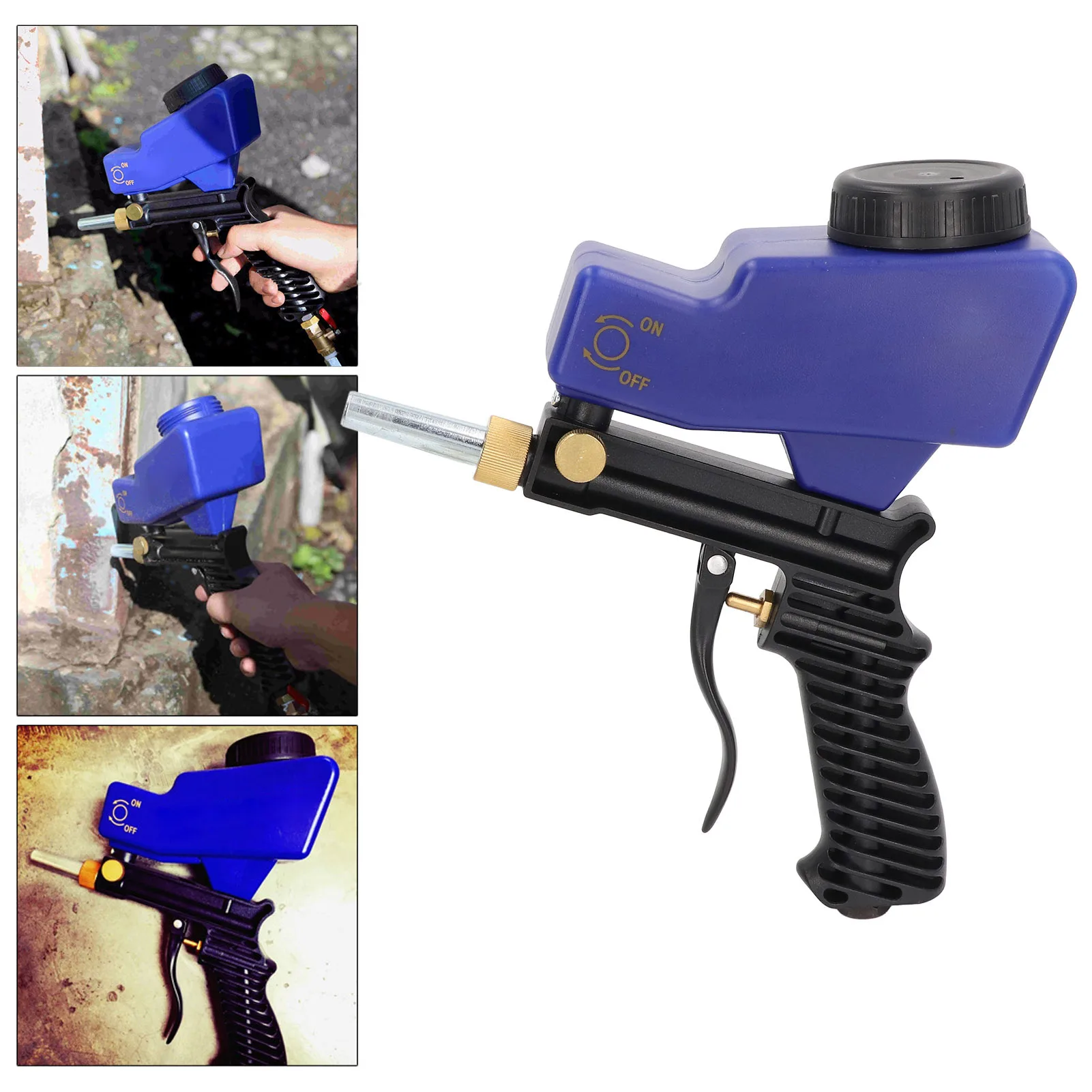 샌드블라스터 샌드 블라스팅 스프레이 건 도구 세트 키트 (분사 청소용 샌드 블라스팅 건, 샌드블라스팅 도구)