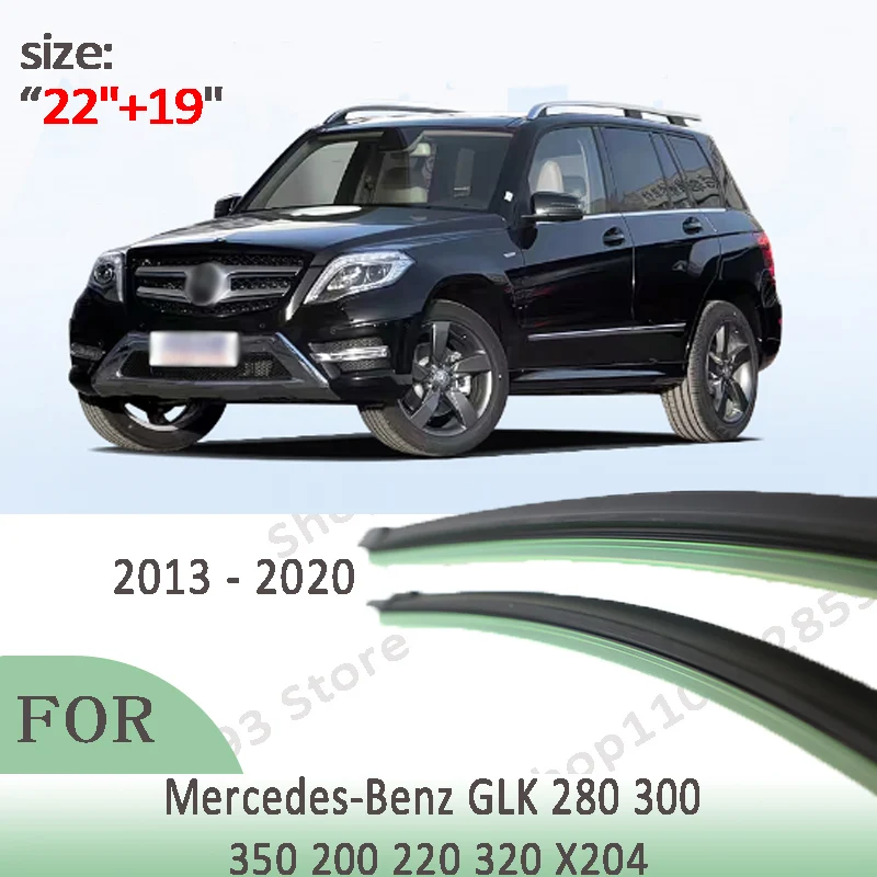 

Wiper LHD Front Wiper Blades For Mercedes-Benz GLK 280 300 350 200 220 320 X204 Windshield Windscreen Window 22"+19"