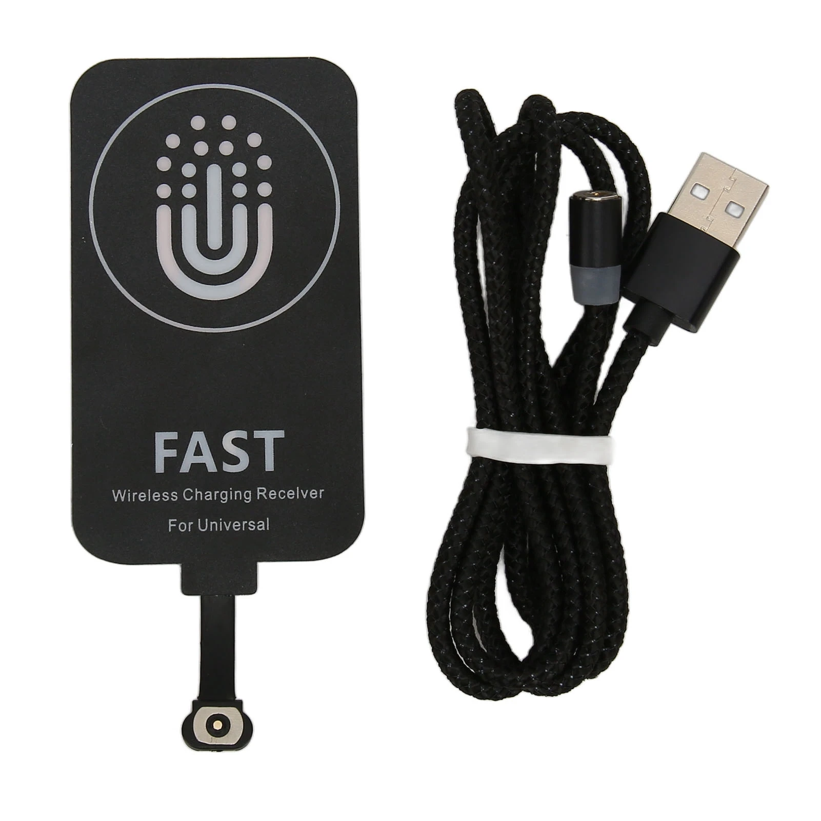 Protable Wireless Charger Adapter Receiver 10W Ultra Thin Type C Wireless Charging Patch with Magnetic Charging Cable for Phone