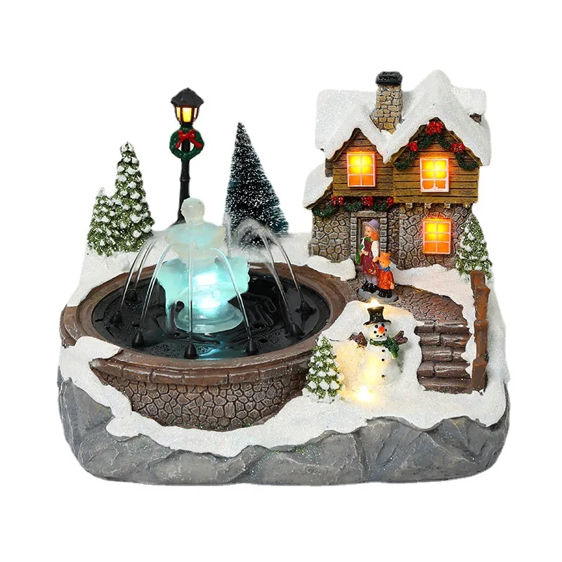 Superior Quality Led Frosted Christmas Decorations Village Houses Toys