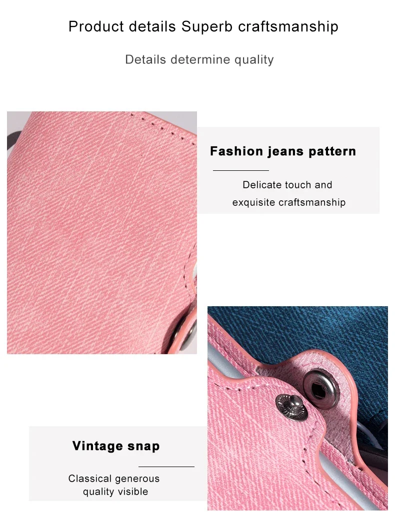 Damen Rosa Geldbörse Schlankes Minimalistisches PU-Leder Automatisches Pop-Up-Portemonnaie Geldklammer RFID Aluminium Kreditkartenhalter für Frauen Männer – Detail 16