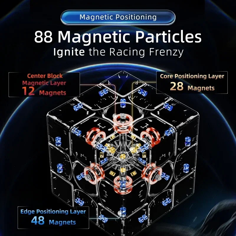 [CubeFun] MOYU HuaMeng TG 3x3 MagLev Cubo Magnético UV Cubo de Velocidade Profissional Cubing Puzzle Brinquedos