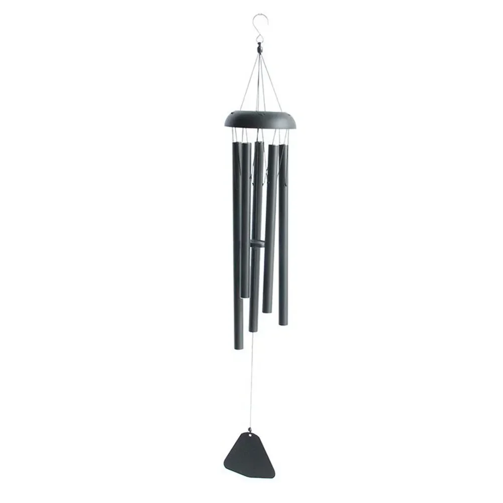 36 Inch Wind Chimes Outdoor Large Dark Toned Wind Chimes 5 Heavy Tubes Aluminum Outside Deep Tone Adjustable Garden Decor