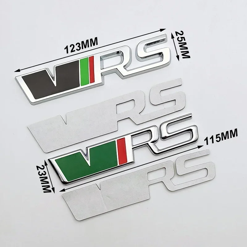 3D Metal Logo VRS Badge Letters Car Trunk Emblem For Skoda Fabia Kodiaq Octavia 2 3 4 A7 A5 Superb RS VRS Sticker Accessories