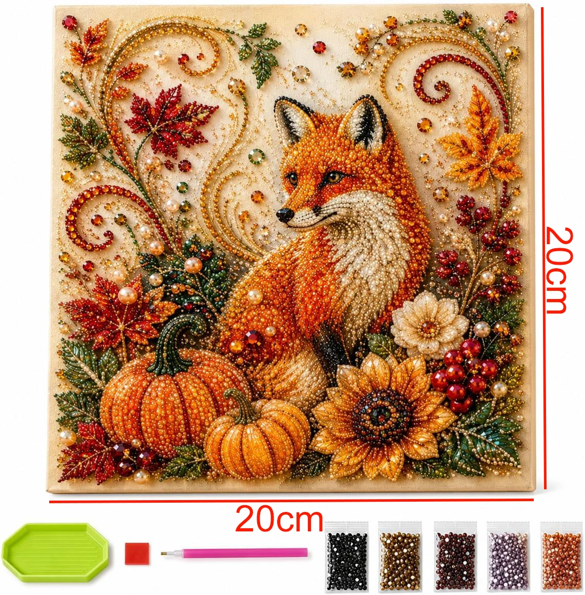 Autumn Diamond Pearl Painting Kit Fall Pearl Art Kits for Adult Forest Beginner Friendly Crafting Relaxing DIY Craft Home Decor
