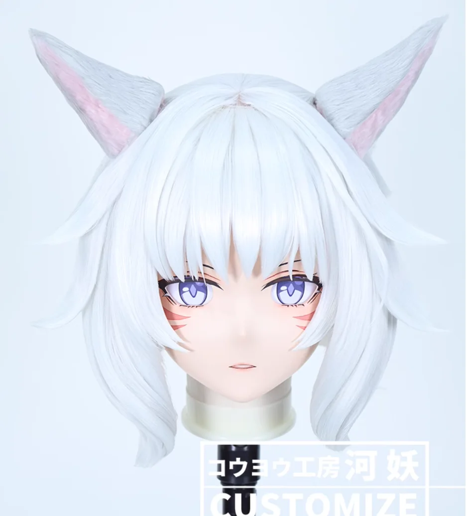 

C-418 Customize Full Head Resin Cartoon Cosplay Japanese Character Anime Role Play Crossdress Kigurumi Mask With Back Shell