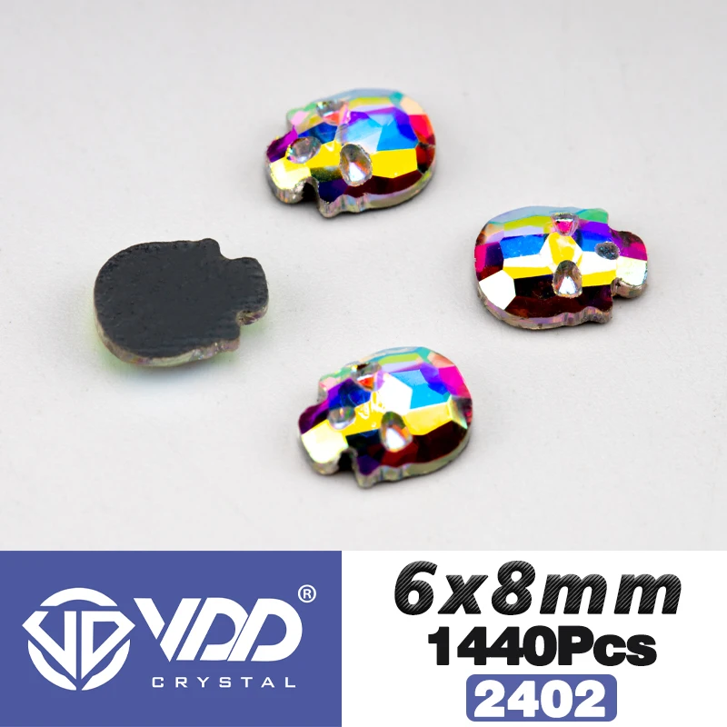 VDD 1440 Stück Glas-Strass-Kristalle AB mit flacher Rückseite, zum Aufbügeln, Glitzer, verschiedene Formen, 3D-Steine, Großhandel für Nagelkunst, DIY-Dekorationen – Detail 3