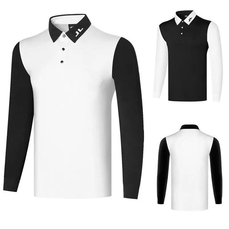 

Men's Golf Apparel Long-Sleeve T-Shirt Men's Polo Shirt Golf Fashion Top Casual Quick-Dry Breathable Sweat-Wicking