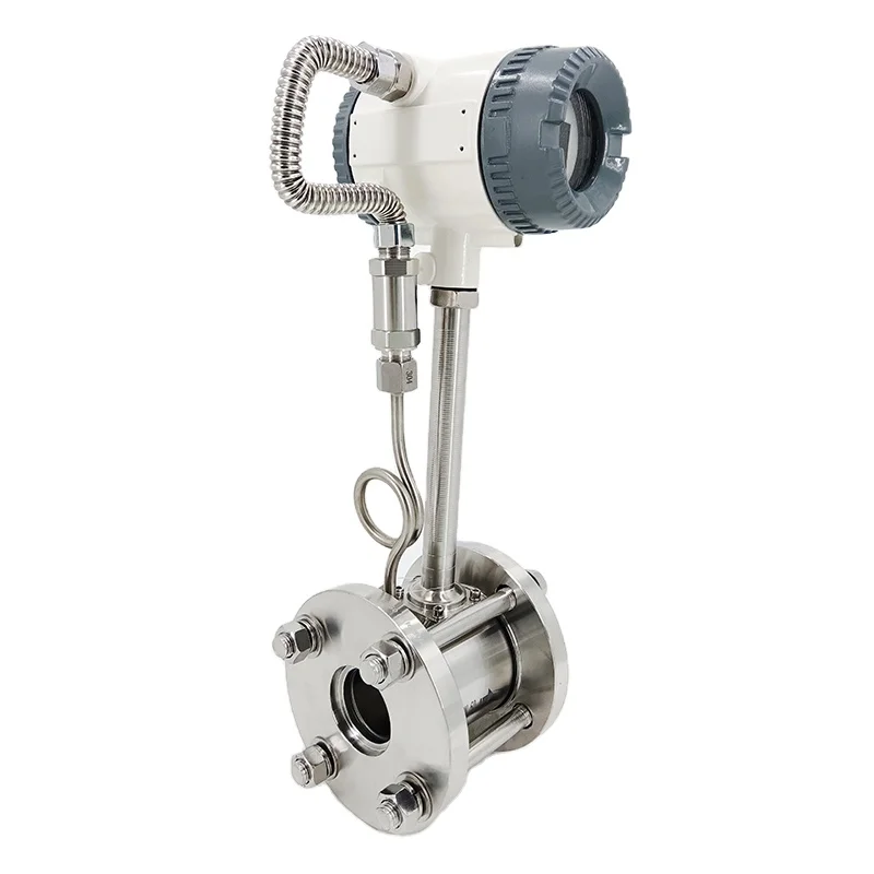 High reproducibility industrial pipeline diesel hydraulic oil ethanol methanol weakly basic chemical solution vortex flowmeter