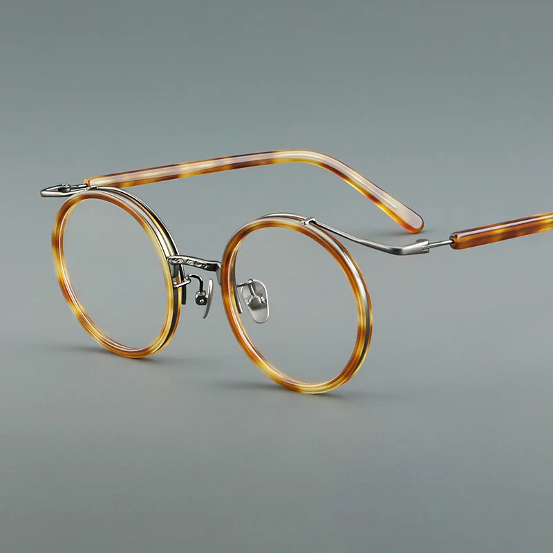 

Retro Board Glasses with Metal Frame - Vintage Style 85676 European American Fashion Trend Eyewear for Men Women