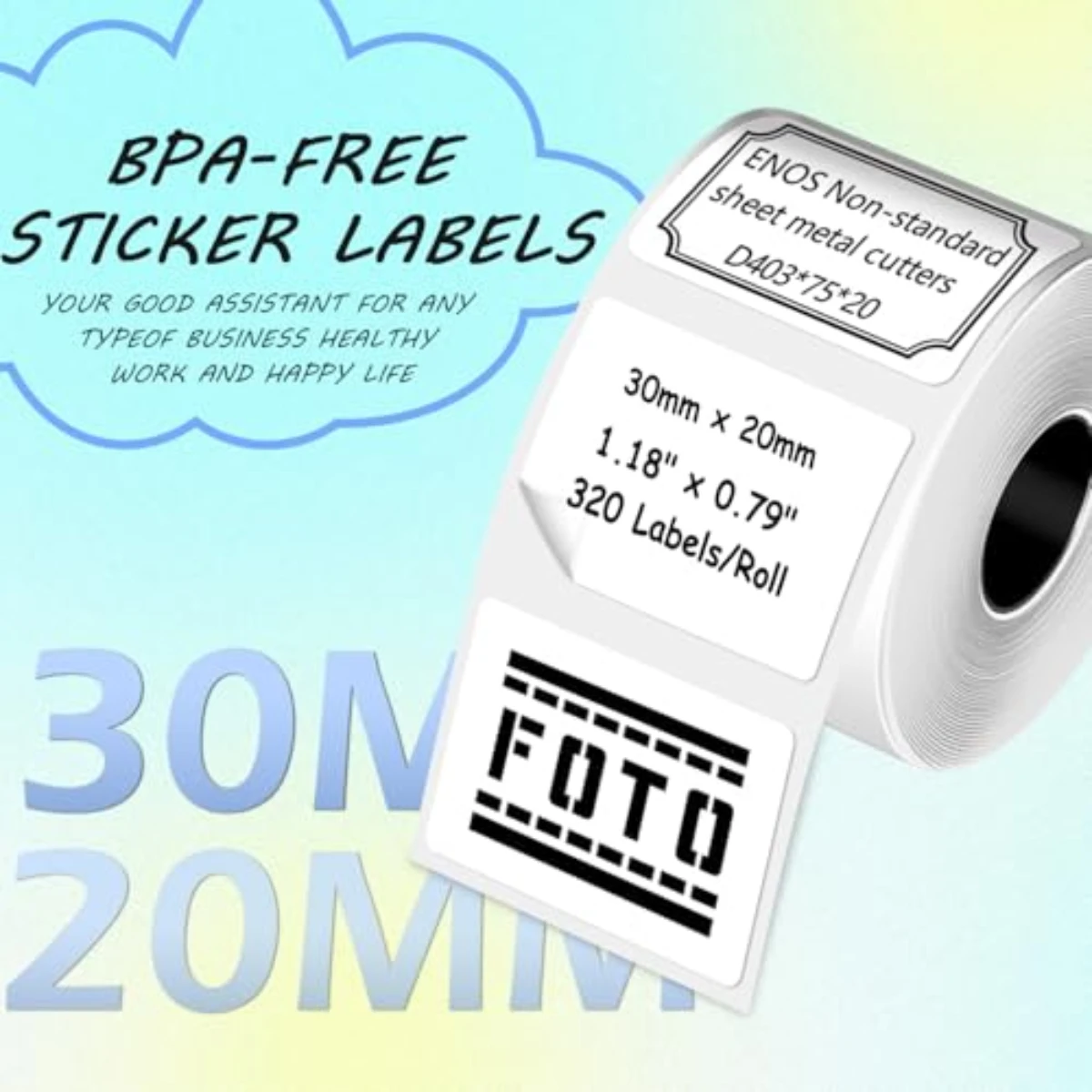 Thermal Labels Compatible with Phomemo M100/M110/M150/M221/M220/M120/M200/M250 Label Printer,1.18