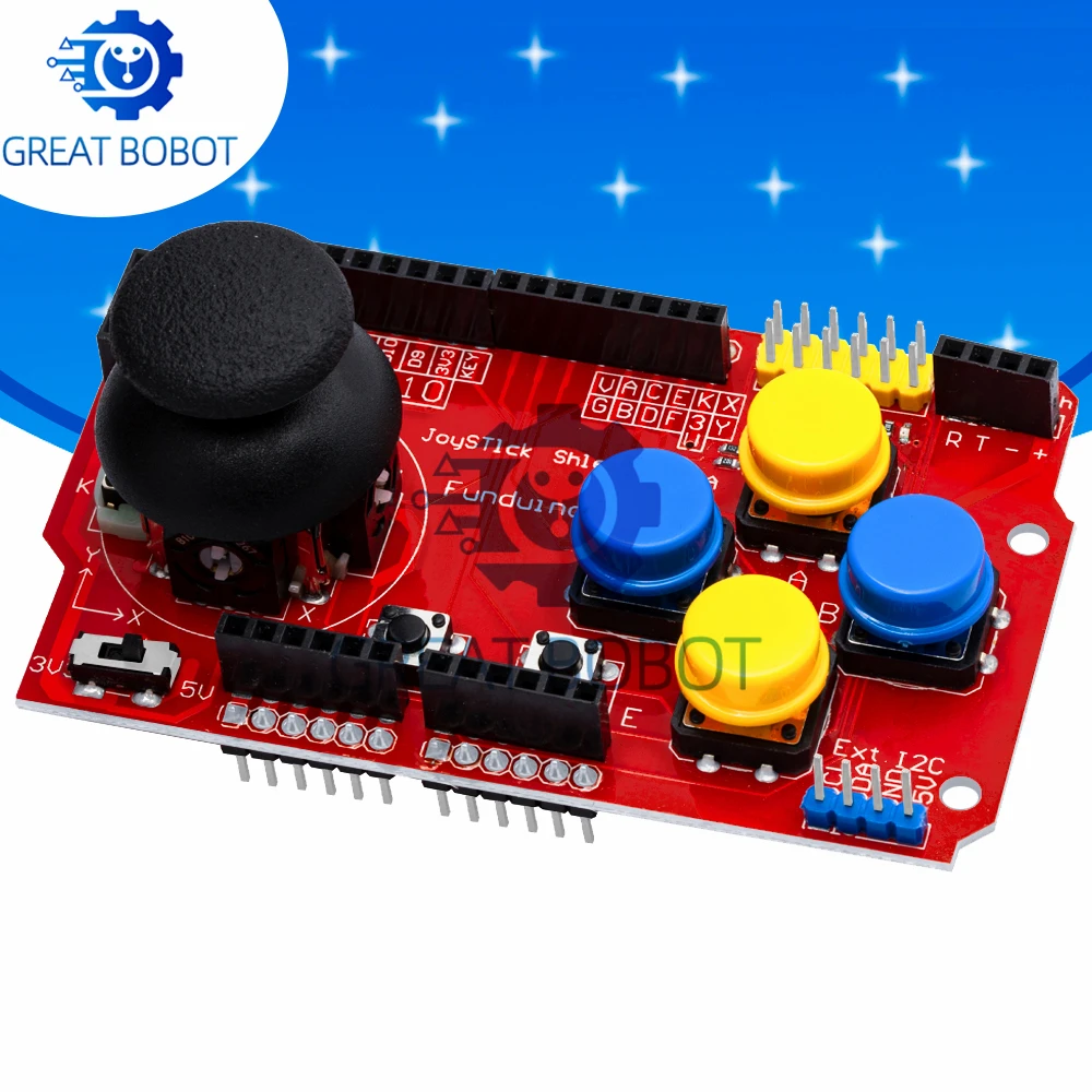 1PCS Joystick Shield for Arduino Expansion Board, Analog Keyboard Mouse Function Module