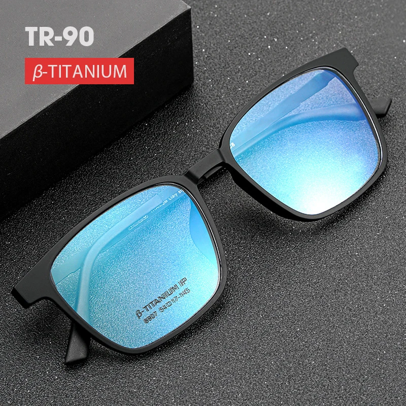 Titanium Tr90 Custom Prescription Glasses Men Photochromic Progressive Multifocal Reading Glasses Anti Blue Ray Myopia Glasses