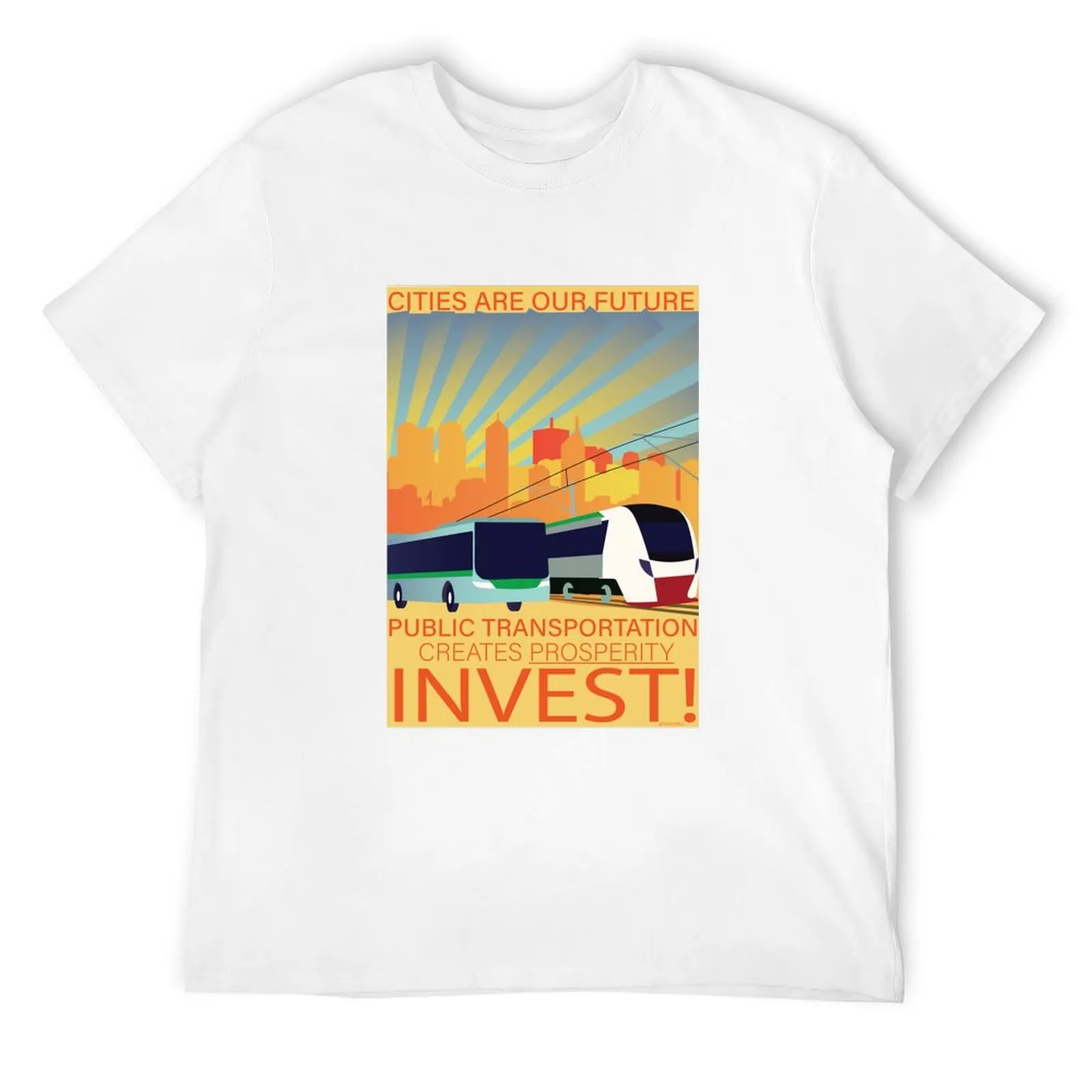 

Public Transport Proporganda T-Shirt shirts graphic tees Luxury man croswit shirt man fitted t shirts for men
