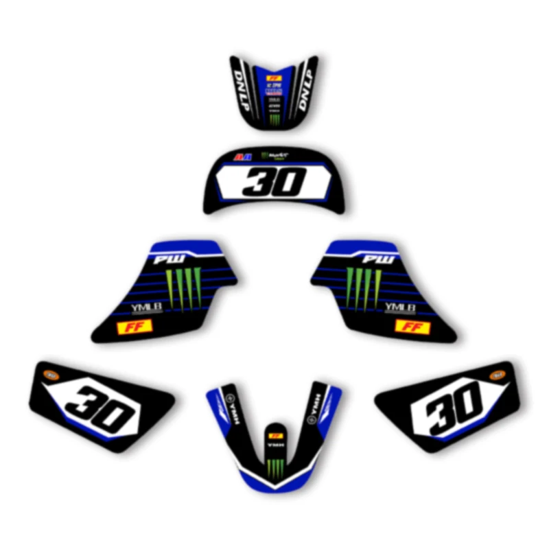 

DSMTECH Graphics Backgrounds Decals Stickers for Yamaha PW50 PW 50 PIT Bike All Years Motocycle Customize Protector 008