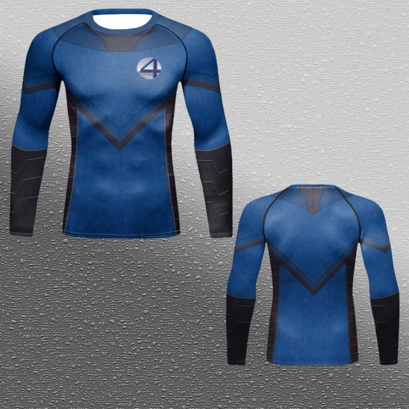 25/26 شعبية مارفل سلسلة خارقة كوس الترفيه الرياضة اللياقة البدنية الملابس الربيع والخريف طويلة الأكمام تي شيرت الأسرة الملابس