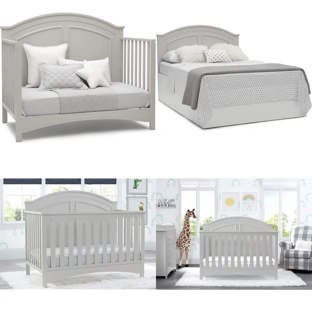 

Кроватка-трансформер 6-в-1 - сертифицирована Greenguard Gold, цвет Moonstruck Grey