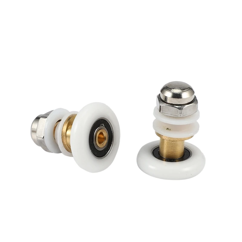샤워 유리 슬라이딩 문짝 행잉 휠 롤러, 욕실 슬라이딩 캐비닛 편심 풀리, 직경 25mm, 8 개