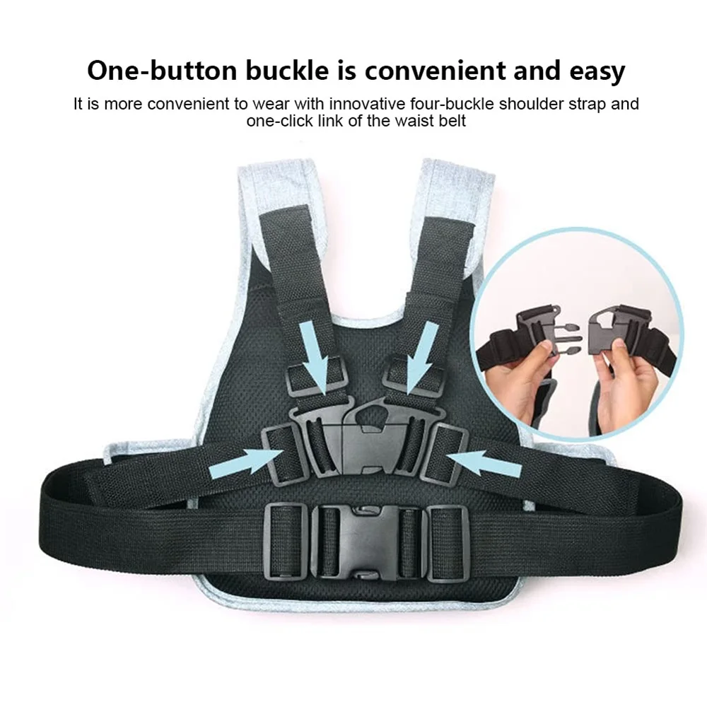 Universal Motorcycle Safety Belt For Kids Toddlers Breathable Shoulder Straps Seat Harness Adjustable Child Reflective Design