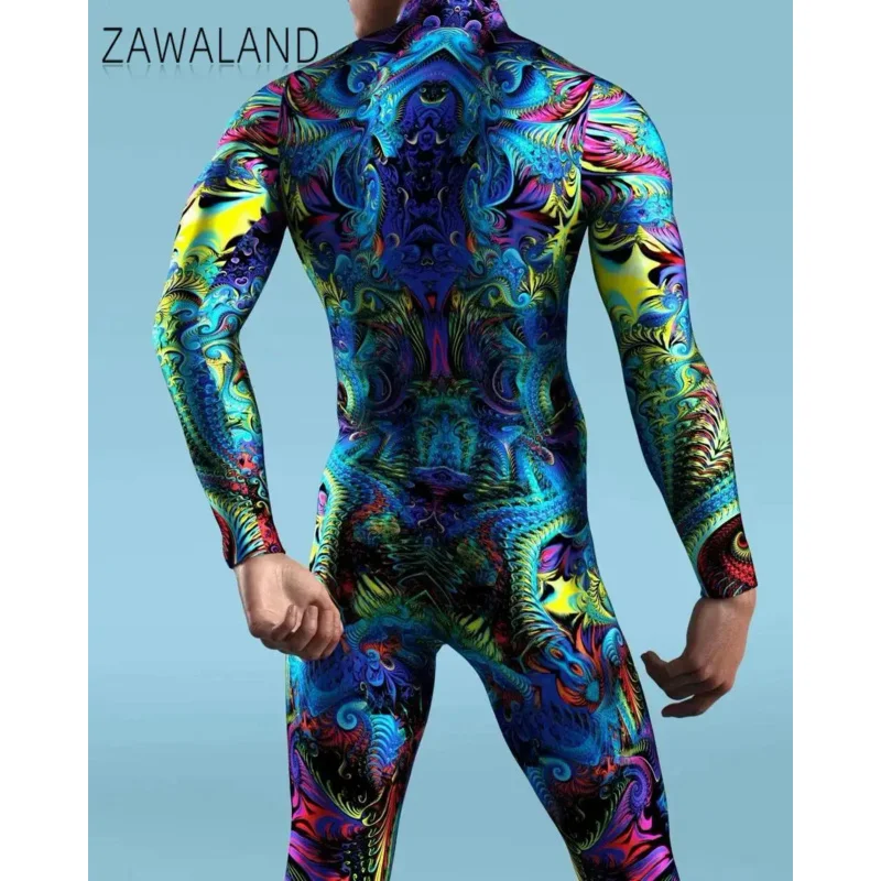 Steampunk 3D Machine Printed Cosplay Costumes Men Elastic Women Jumpsuit Zentai Men For Bodysuit Skinny Halloween Holiday Outfit