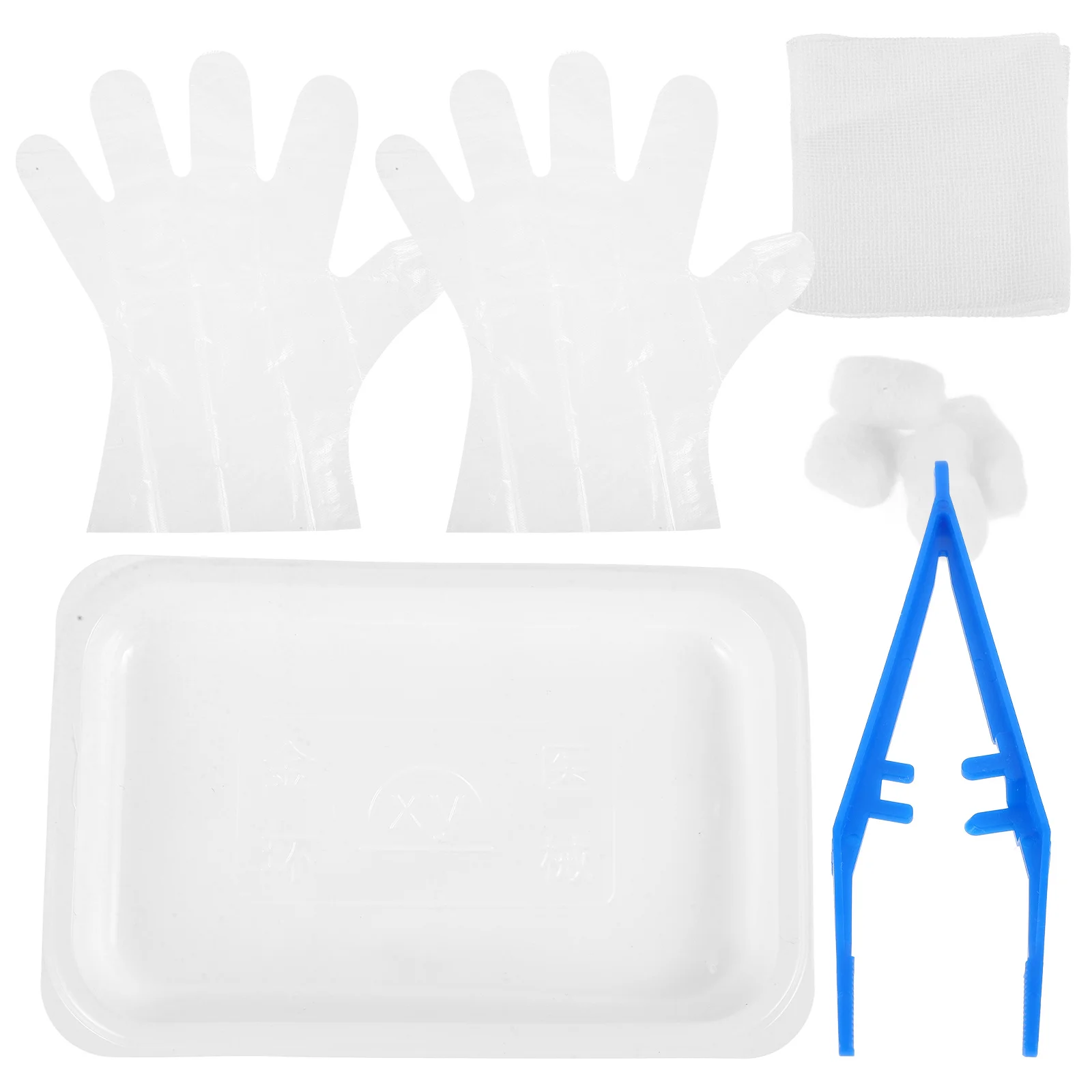 مجموعة العناية بالجروح الطبية القابل للتصرف كرات القطن ملقط بلاستيكي منصات غير لاصقة لوازم الطوارئ المنزلية مجموعة العناية بالجروح القابل للتصرف