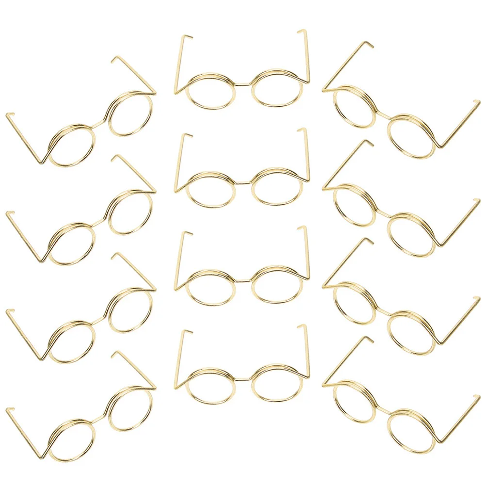 12 Pcs Round Sunglasses Mini Dress up Props Eyeglasses Small Clothing Accessories for Dolls Craft