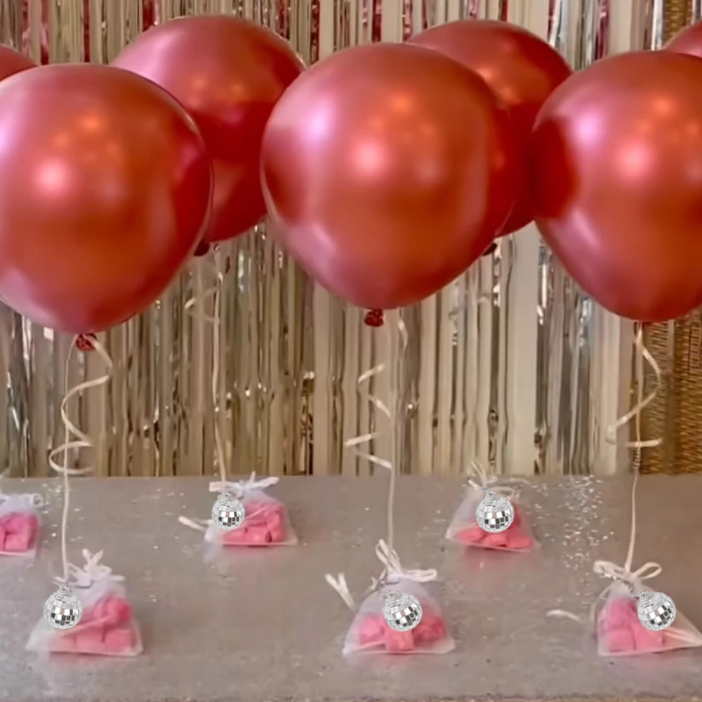 2–10 cm Spiegel-Disco-Kugel, 70er-Jahre-Party-Dekorationen, reflektierende hängende Ornamente für Geburtstagsfeier, Kuchendekoration, Hochzeitszubehör – Detail 9