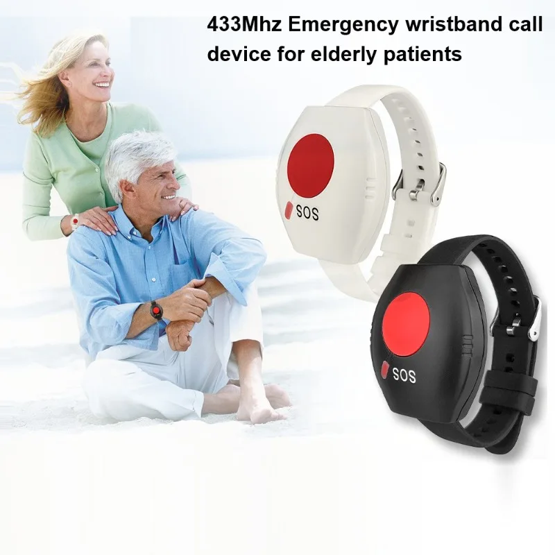 زر الذعر RF 433mhz SOS سوار زر الطوارئ لكبار السن ساعة إنذار كبار السن التحكم عن بعد إنذار الارسال
