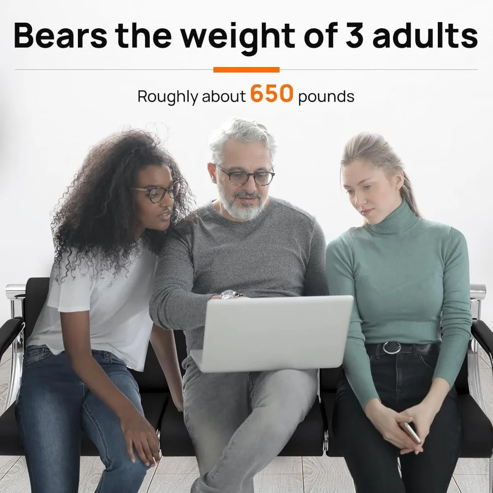 โซฟาหนังสำหรับพื้นที่ต้อนรับพร้อมที่วางแขน เหมาะสำหรับห้องรอสำนักงานและคลินิก