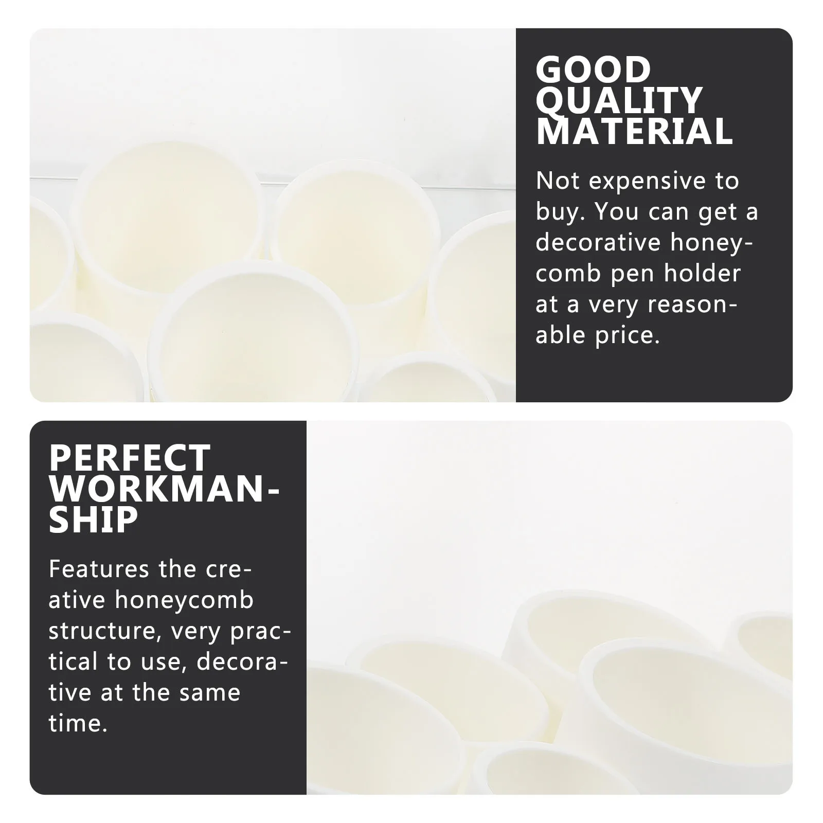 Plastic Pen Holder Wall Hanging Honeycomb Storage Organizer Desktop Pencil Container For Student Kids Brush Stand Pen Storage