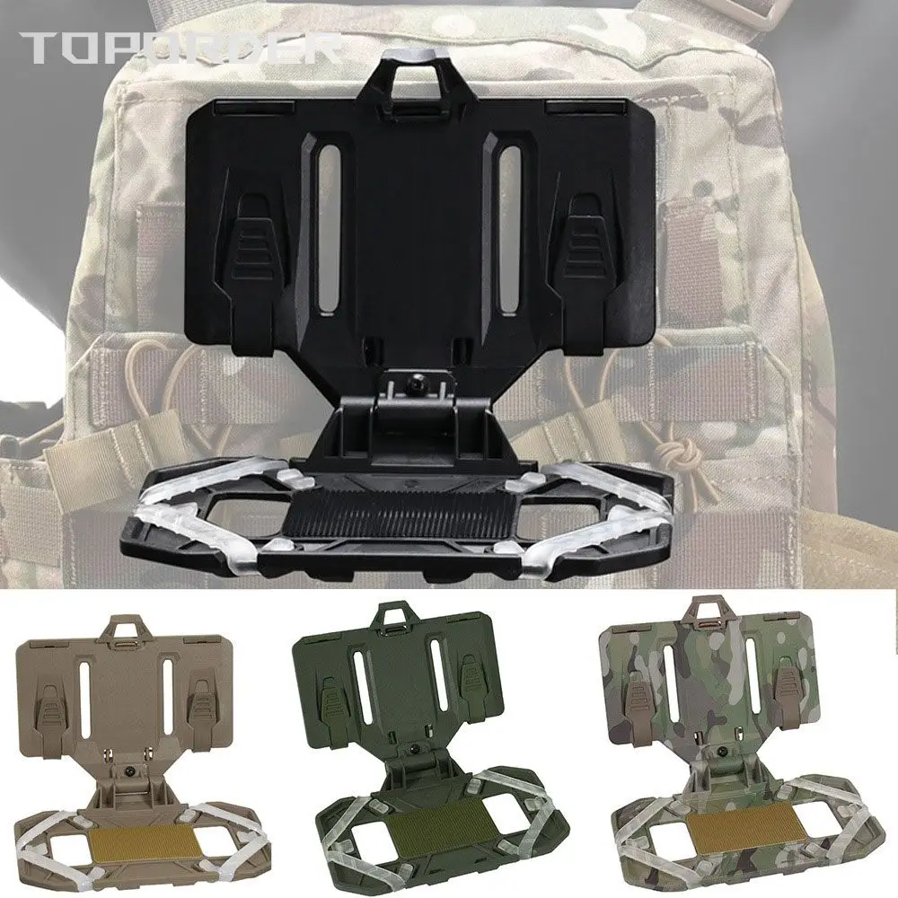 

Airsoft Plate Carrier Molle Phone Mount Outdoor Navigation Board, Quick Access Foldable Holder Vest Chest Rig