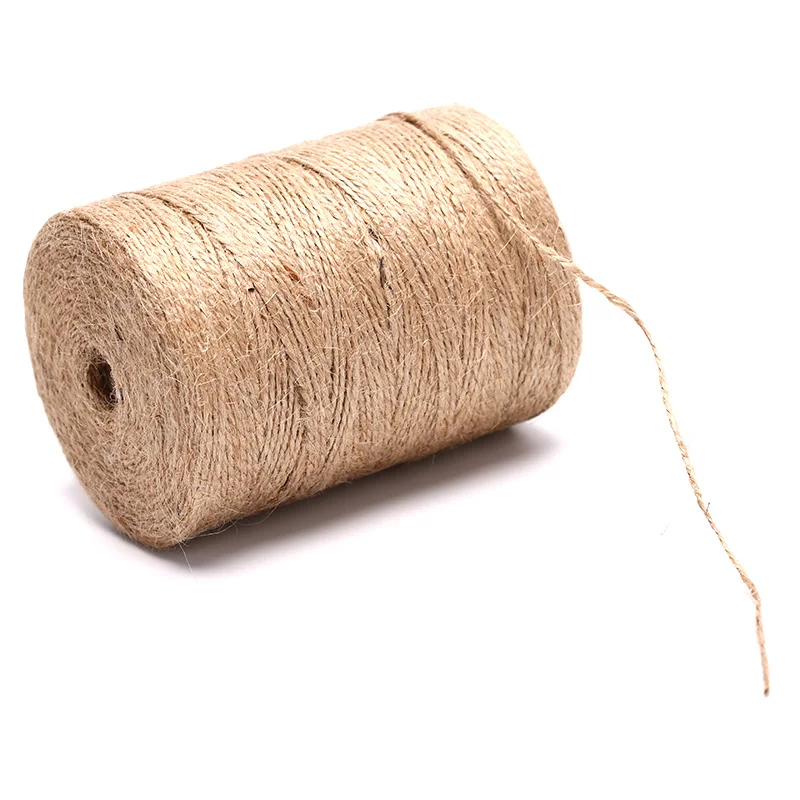 Natural Jute Twine Burlap String Hemp Rope Party Wedding Gift Wrapping Cords Thread DIY Scrapbooking Florists Craft Decor