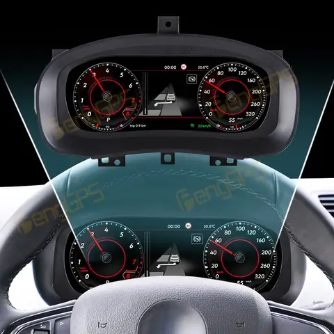 LCD Digital Cluster For Volkswagen Skoda Fabia 2008-2014 LCD Instrument Panel Speedometer Odometer Dashboard Display