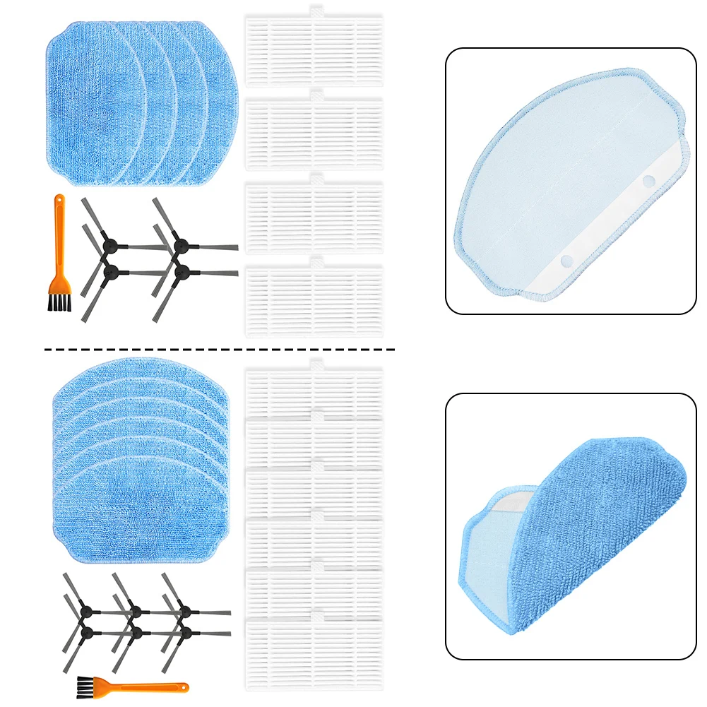 

For Irbis 0321/IRBIS 0121 /Mamibot/PROVAC /Redmond VR 1321s / Teendow BR151 Vacuum Cleaner Mop, Side Brush, And Cleaning Brush
