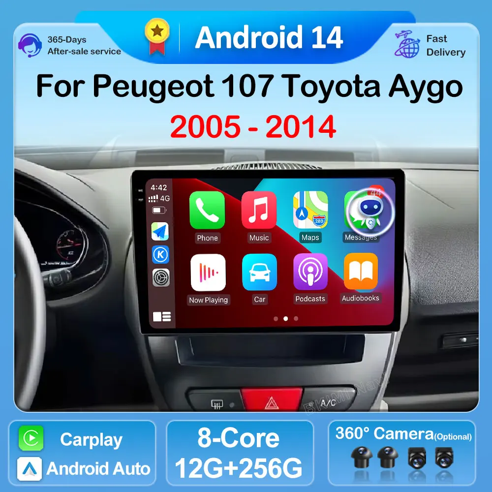 

Android Auto For Peugeot 107 Toyota Aygo Citroen C1 2005 2006 2007 2008 - 2014 Car Multimedia Video Radio Player WIFI Head Unit