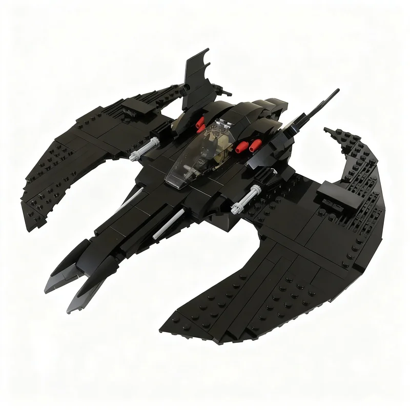 478pcs MOC Batwing Tim Burton Version Super Heroes DC Bat Model Building Blocks Construction Toy Christmas Gift Display Brick view 5