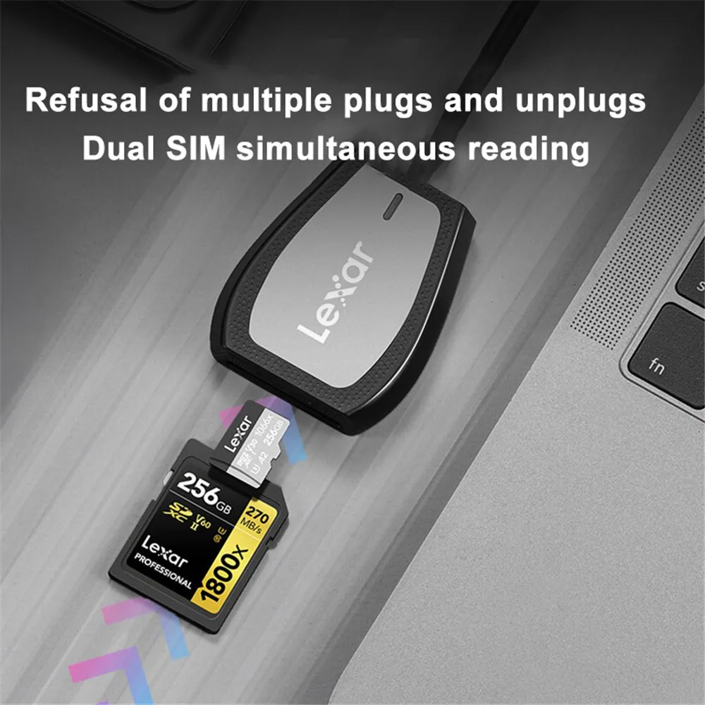 ليكسار-قارئ بطاقة الذاكرة الأصلي 470u tf ، usb ، otg نوع c ، محول لمايكرو sd