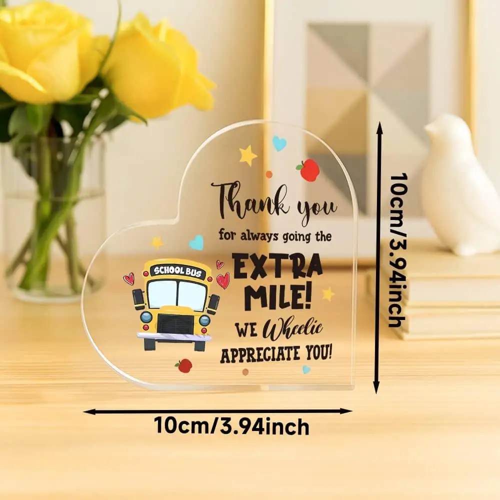 Thank You Bus Driver Acrylic Gift, Desk Decor for Women